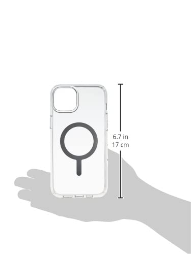 Speck Clear iPhone 14 Pro Case - Drop Protection, Scratch Resistant, Dual Layer Slim Phone Case for 6.1 Inch iPhones 14 Pro - Built for MagSafe - Anti-Yellowing - Presidio Perfect -Clear/Clear/Silver - color: Clear/Silver