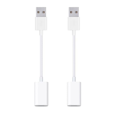 Fidioto USB Male to Lightning Female Audio Adapter Cable, USB to Lightning Adapter Converter Support Volume Control Mic Compatible with MacBook Computer PC Headphone,Earphones, Earbuds, and More - style: 2 Pack