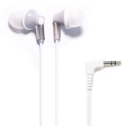 Panasonic ErgoFit Wired Earbuds, In-Ear Headphones with Dynamic Crystal-Clear Sound and Ergonomic Custom-Fit Earpieces (S/M/L), 3.5mm Jack for Phones and Laptops, No Mic - RP-HJE120-S (Silver) - color: Silver, size: S/M/L, style: No Mic