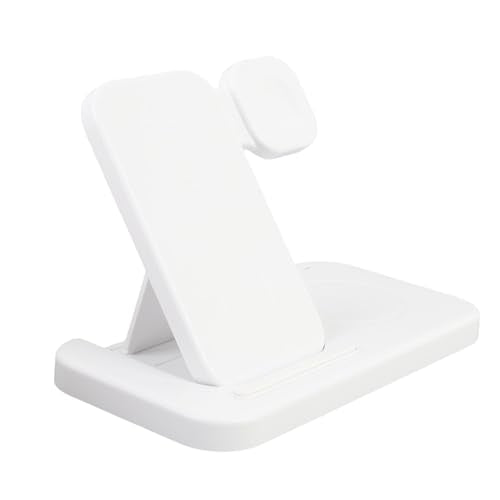 Wireless Charging Stand, 15W Fast Charger 3 in 1 Charging Station for Smartphone Smartwatch Earbuds, Foldable Wireless Charger for Android