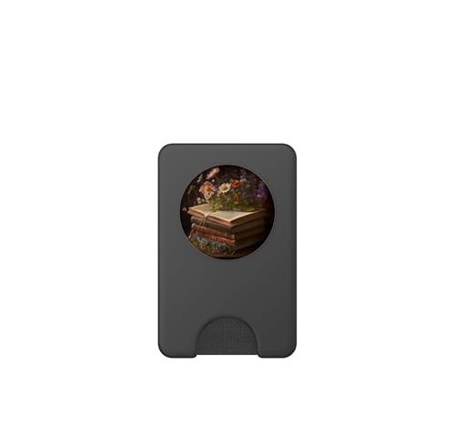 Librarian Flowery Book Lover Bookish Floral Aesthetic PopSockets PopWallet for MagSafe - style: Magnetic PopWallet