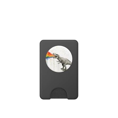Watercolor Colorful T-Rex Dino Dinosaur Pop Mount Socket PopSockets PopWallet for MagSafe - style: Magnetic PopWallet