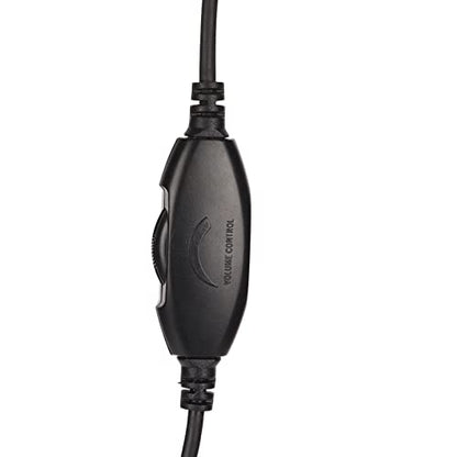 Monaural Customer Service Headset, RJ9 Single Sided Ear Headphone with Noise Cancelling Mic, Volume Adjustable Business Communication Headset for Call Centers and Office