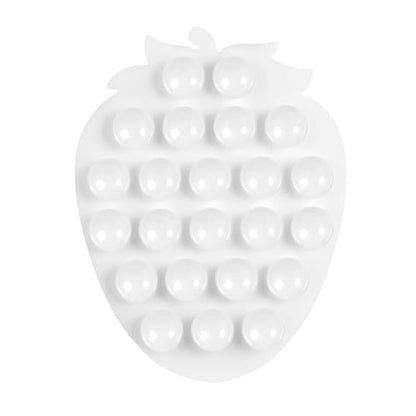 CIEO SuctionPhone Grip, Strong Silicone Suction,Strawberry Sticky Grip,Suitable for Selfies and Videos on Mirrors, Bathrooms and Smooth Surfaces, Compatible with iPhone (Strawberry White) - color: Strawberry White