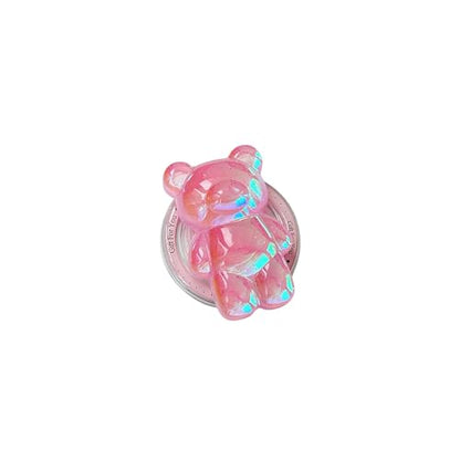 Magnetic 3D Bear Phone Grip Stand, MagSafe Compatible — Candy Pink - color: Candy Pink