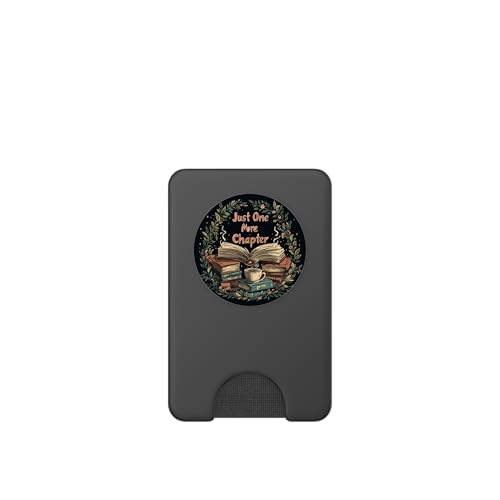 Just One More Chapter Book Lover Bookworm Reading Librarian PopSockets PopWallet for MagSafe - style: Magnetic PopWallet