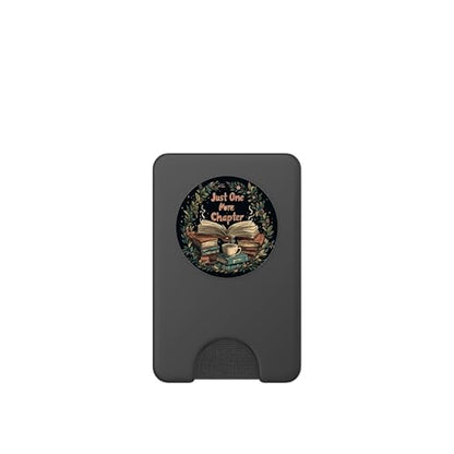 Just One More Chapter Book Lover Bookworm Reading Librarian PopSockets PopWallet for MagSafe - style: Magnetic PopWallet