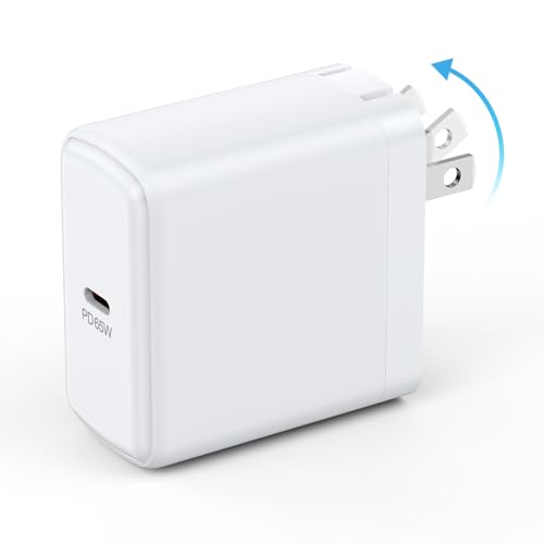 Samsung 65W Super Fast Charger Foldable Wall Charger USB C Plug for Samsung - color: White