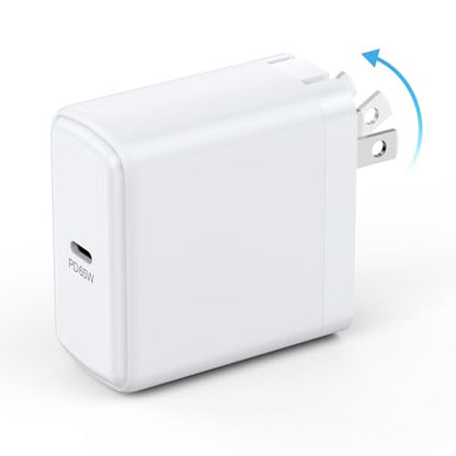 Samsung 65W Super Fast Charger Foldable Wall Charger USB C Plug for Samsung - color: White