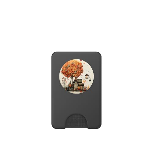 Fall Leaves Autumn Pumpkin Pattern Autumn Color Leaves PopSockets PopWallet for MagSafe - style: Magnetic PopWallet