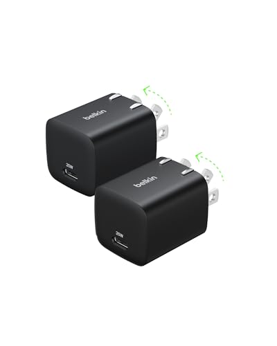 Belkin 25W Compact USB C Charger Block, 2 Pack, Fast Charging for Travel - style: New Gen