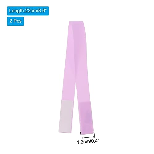 MECCANIXITY Phone Grip Strap Wrist Strap Silicone Elastic Cord Purple 2Pcs - color: Purple