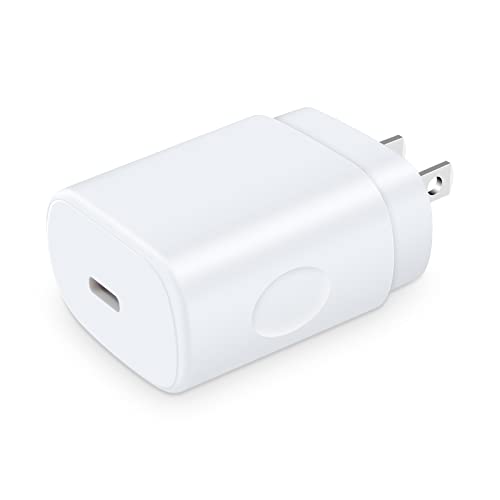 25W Samsung Fast Charging Block Android Phone Charger USBC Wall Outlet Plug - color: White