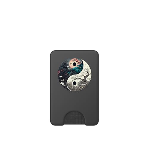 Yin Yang Day & Night Bonsai Cherry Blossom Sun Moon PopSockets PopWallet for MagSafe - style: Magnetic PopWallet