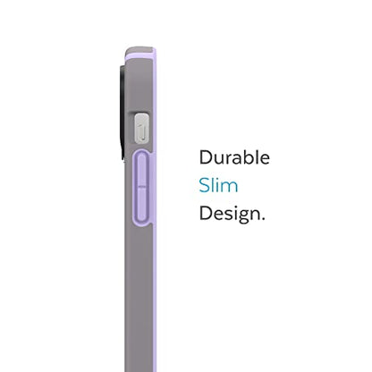 Speck Clear iPhone 14 Pro Max Case - Drop Protection with Scratch Resistant Dual Layer Slim Phone Case for 6.7 Inch iPhones 14 Pro Max - Anti-Yellowing & Anti-Fade Case - Amethyst Purple GemShell - color: Amethyst Purple/Clear