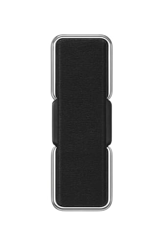Elastic Phone Grip Holder Strap with Metal Frame – Slim Anti-Slip Finger Strap for Smartphones, Universal Adhesive Phone Hand Holder Compatible with iPhone, Samsung, Android