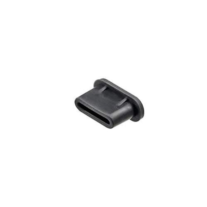 Type C Silicone Protectors Cap Port Cover, Black, Pack of 20