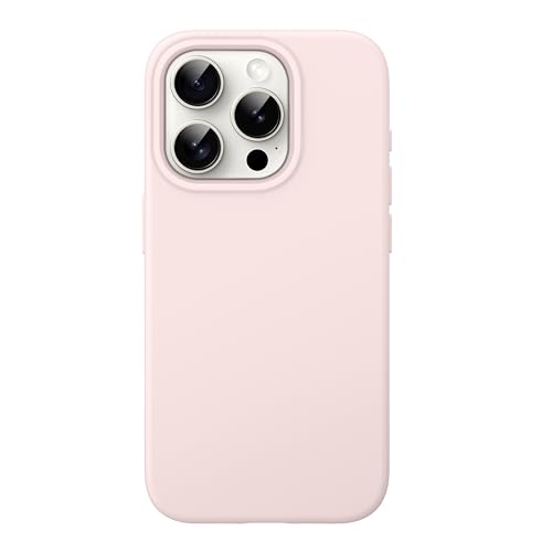 JETech Silicone Case for iPhone 15 Pro, Light Pink | Silky Soft Touch, Shockproof Protection, Scratch Resistant, Microfiber Lining - color: Light Pink, size: iPhone 15 Pro