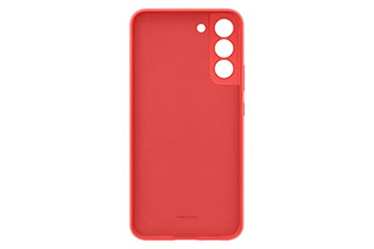 Samsung Galaxy S22+ Silicone Cover, Protective Phone Case, Soft, Sleek Protection, Slim Design, Matte Finish, US Version, Coral (EF-PS906TPEGUS)