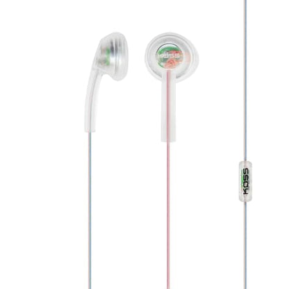 Koss CL/3i Clear Retro 90s Style Earbuds, Microphone, Wired Plug - size: In-Ear Bud
