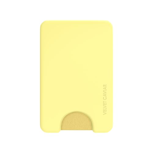 VELVET CAVIAR compatible with MagSafe Wallet 2.0 | Magnetic Card Holder Wallet for iPhone 17/16/15/14/13/12 or Phone Cases compatible with MagSafe | Butter Yellow - color: Buttery Yellow