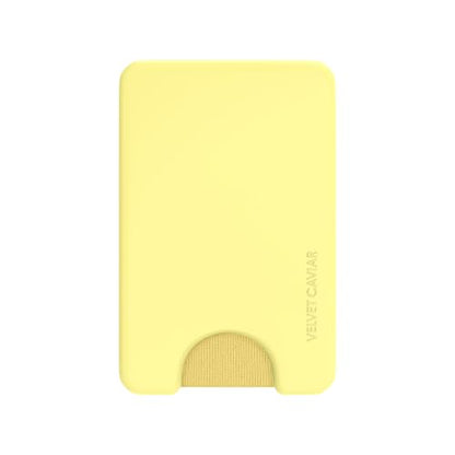 VELVET CAVIAR compatible with MagSafe Wallet 2.0 | Magnetic Card Holder Wallet for iPhone 17/16/15/14/13/12 or Phone Cases compatible with MagSafe | Butter Yellow - color: Buttery Yellow