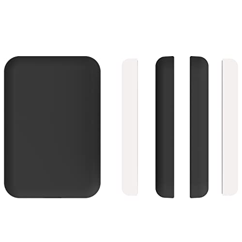 Puxicu Clear Case Compatible with Magsafe Battery Pack, Slim Design Matte TPU Rubber Soft Skin Silicone Protective Cover for Magsafe Battery Pack - 2 Pack (Black+Clear)