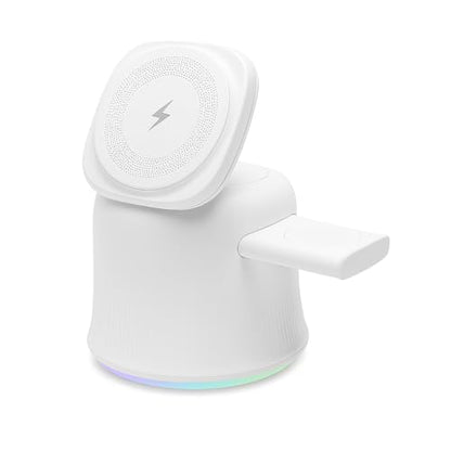 3 in 1 Wireless Charging Station for Apple MagSafe Charger, 15W Fast Magnetic MagSafe Charger Stand for iPhone 17 16 15 14 13 12 Apple Watch AirPods Series, Gifts for Men