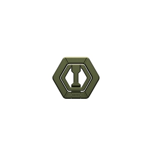 URBAN ARMOR GEAR UAG Magnetic Phone Ring Stand Compatible with MagSafe Magnet, Removable Metal Finger Ring Grip & 360 Rotation Adjustable Kickstand for iPhone 17, Galaxy S26, Olive Drab