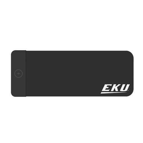 OTM Essentials Eastern Kentucky University Classic Wireless Charging Cloth Desk Mat, Durable Office Supplies, Non-Slip Base, Quick Charging Wireless Desk Pad, Black - size: Classic- Charging, style: Eastern Kentucky University