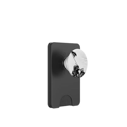 Iwo Jima Image Vintage American Flag PopSockets PopWallet for MagSafe - style: Magnetic PopWallet