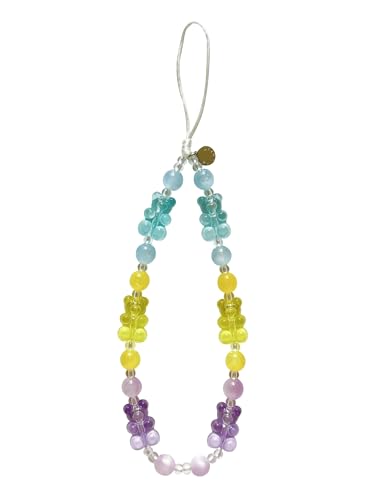Drawwind Phone Charm Beaded Wristlet Strap Universal Cell Phone Lanyard Cute Bracelet Wrist Strap Beaded Chain String Handmade Accessories for Case Camera Bags (Gummy Bear) - color: Gummy Bear