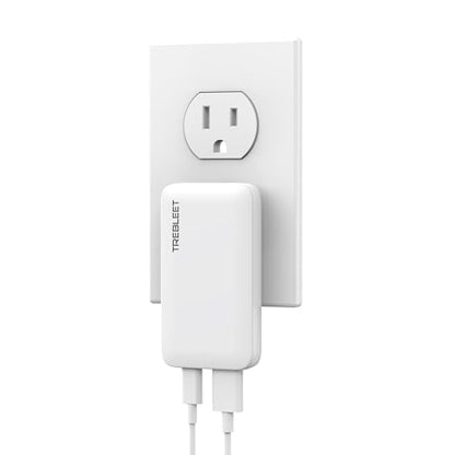 Ultra Thin 65W USB C Charger, Foldable for Travel, Flat Dual Port with PD 3.0 & GaN Tech for Laptops, MacBook, iPad Pro, iPhone 13/13 Pro, iPad Pro,S22, Galaxy Book, LG Gram, XPS, Pixel