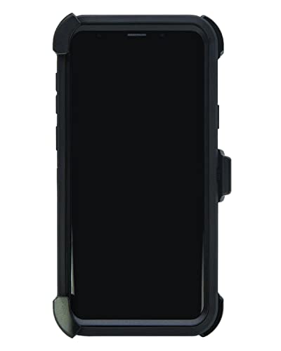 Case for Galaxy S9 Plus (6.2") Heavy Duty Full Body Military Grade Drop Protection Carrying Cover Holder | Holster for Men Belt with Clip Stand – Black/Black - color: Black / Black