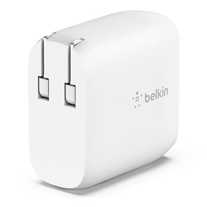 Belkin 24W Dual Port USB Wall Charger w/ USB-C Cable Included - Fast Charging iPhone 16 Charger for Power Bank, iPad & iPad Pro, Samsung Galaxy S25, Google Pixel, & More - size: 1.37 x 3.98 x 5.15 inches, style: Includes USB-C Cable