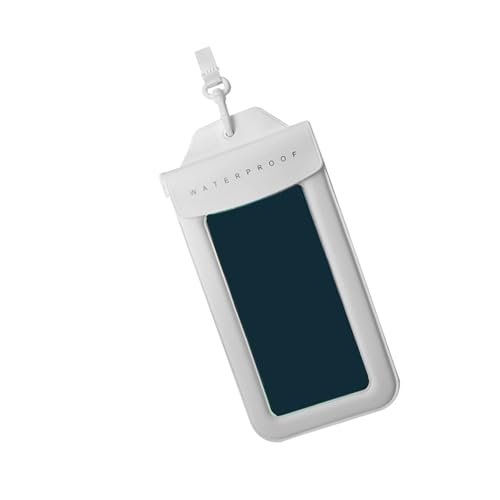 Waterproof Phone Bag Phone Storage Bag Touch Screens Transparent Keep Valuables Safe and Dry for Water Sports Beach - color: White