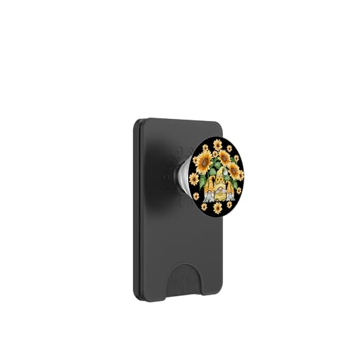Cute Sunflower Pattern For Gardener And Women Floral Gnome PopSockets PopWallet for MagSafe - style: Magnetic PopWallet