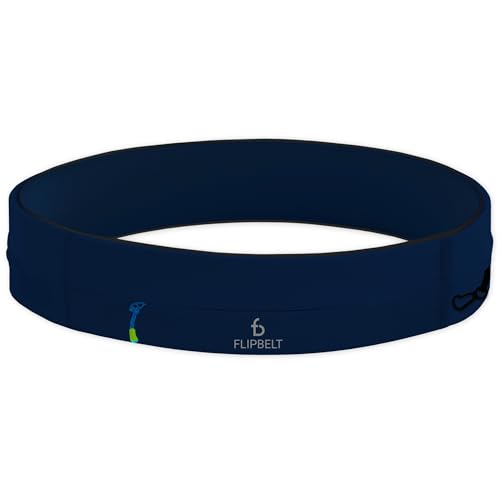 FlipBelt Zipper Running Belt, Waist Pack for Fitness and Running, US Company - color: Midnight Blue, size: X-Small