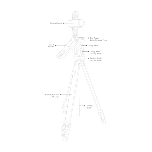 Heavy Duty Lightweight Tripods by foldio foldable studio, Portable Cell Phone & Camera Tripods with Phone Holder, for iPhone, Android, Tripod for Photo Video Shooting (Travel Tripod - Aluminum) - style: Travel Tripod - TT Aluminum