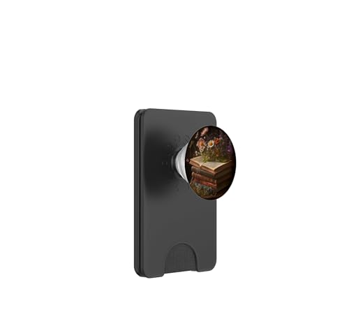 Librarian Flowery Book Lover Bookish Floral Aesthetic PopSockets PopWallet for MagSafe - style: Magnetic PopWallet