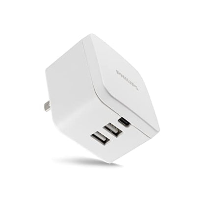 Philips iPhone USB Wall Charger Block, 20W 1 USB C Port, 2 Type A Port