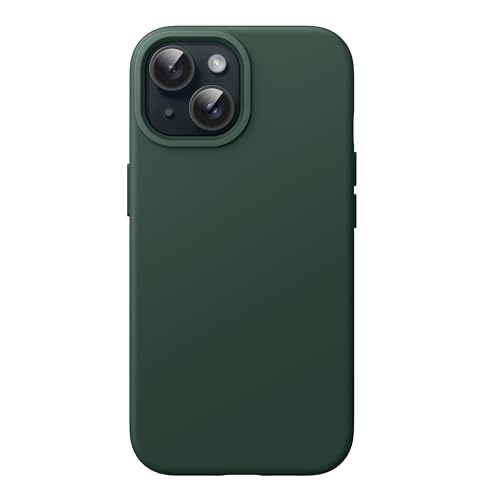 JETech Silicone Case for iPhone 15, Midnight Green | Silky Soft Touch, Shockproof Protection, Scratch Resistant, Microfiber Lining - color: Midnight Green, size: iPhone 15