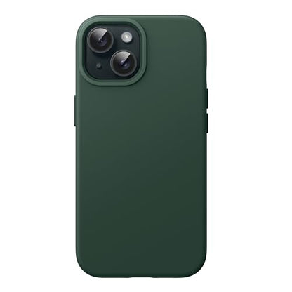 JETech Silicone Case for iPhone 15, Midnight Green | Silky Soft Touch, Shockproof Protection, Scratch Resistant, Microfiber Lining - color: Midnight Green, size: iPhone 15