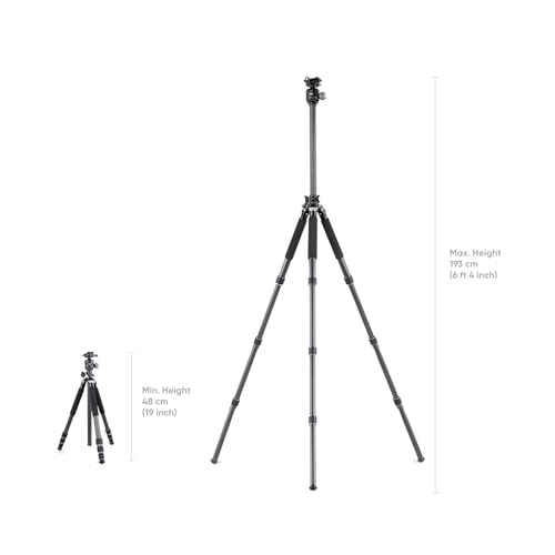 Heavy Duty Lightweight Tripods by foldio foldable studio, Portable Cell Phone & Camera Tripods with Phone Holder, for iPhone, Android, Tripod for Photo Video Shooting (Heavy Duty Tripod - Carbon) - style: Heavy Duty Tripod - HD Carbon