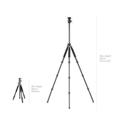 Heavy Duty Lightweight Tripods by foldio foldable studio, Portable Cell Phone & Camera Tripods with Phone Holder, for iPhone, Android, Tripod for Photo Video Shooting (Heavy Duty Tripod - Carbon) - style: Heavy Duty Tripod - HD Carbon