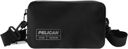 Pelican Marine Water-Resistant Sling Bag with Adjustable Strap (2L) - Black | Crossbody Chest/Shoulder Bag for Men and Touchscreen Compatible Phone Compartment - Travel Daypack for Camping, Hiking & More - size: 9.84 x 5.31 x 2.17 inches