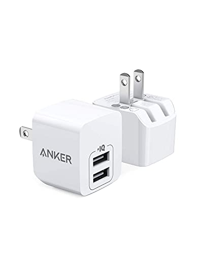 Anker 2-Pack USB Charger, Dual Port 12W Wall Charger with Foldable Plug, Compatible with iPhone XS/X/8/8 Plus/7/6S/6S Plus, iPad, Samsung Galaxy Note 5/Note 4, HTC, Moto, and More Devices