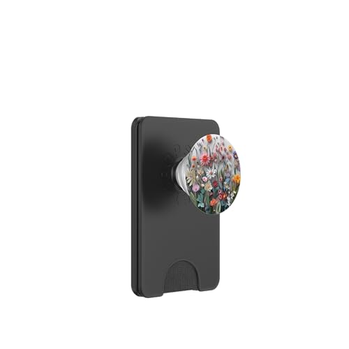 Mixed Flower Bouquet Floral Pattern PopSockets PopWallet for MagSafe - style: Magnetic PopWallet