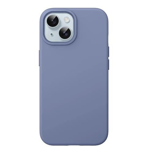 JETech Silicone Case for iPhone 15, Winter Blue | Silky Soft Touch, Shockproof Protection, Scratch Resistant, Microfiber Lining - color: Winter Blue, size: iPhone 15