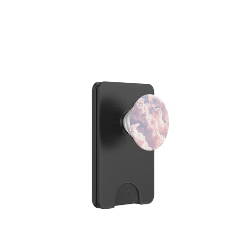 Pastel Pink and Purple Cloud Blue Sky Watercolor Clouds PopSockets PopWallet for MagSafe - style: Magnetic PopWallet